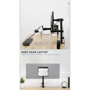 VIVO Black Universal Pole Mounted Laptop Holder, MOUNT-PL1A-LAP3